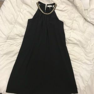 SALE: Calvin Klein; gold chain choker dress